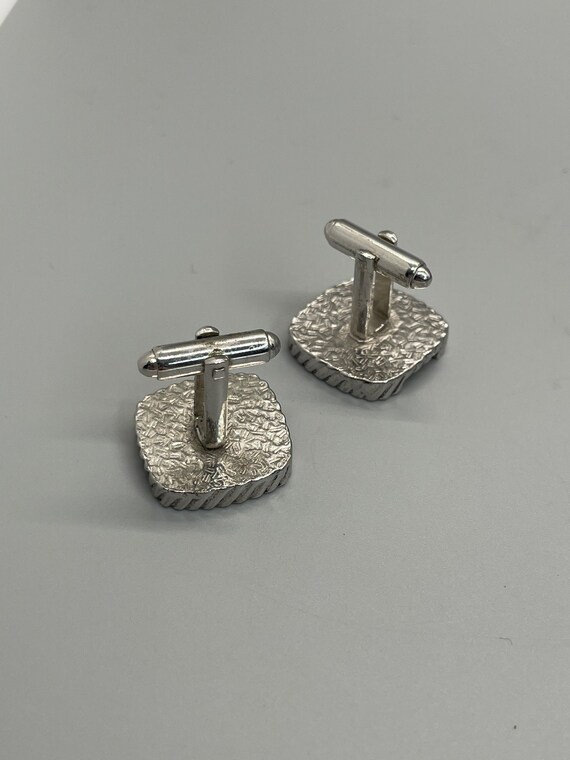 Vintage Black and Silver Theater cufflinks - image 8
