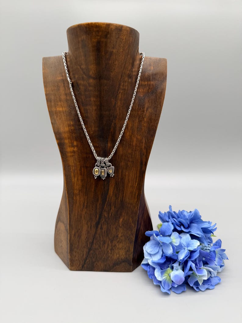 Brighton Byzantine Triple Charm Necklace, 16" - 17.25" length image 8
