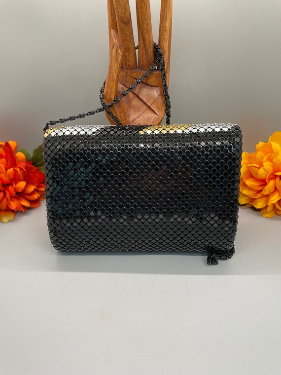 Vintage Art deco Metallic sequin evening bag - image 5