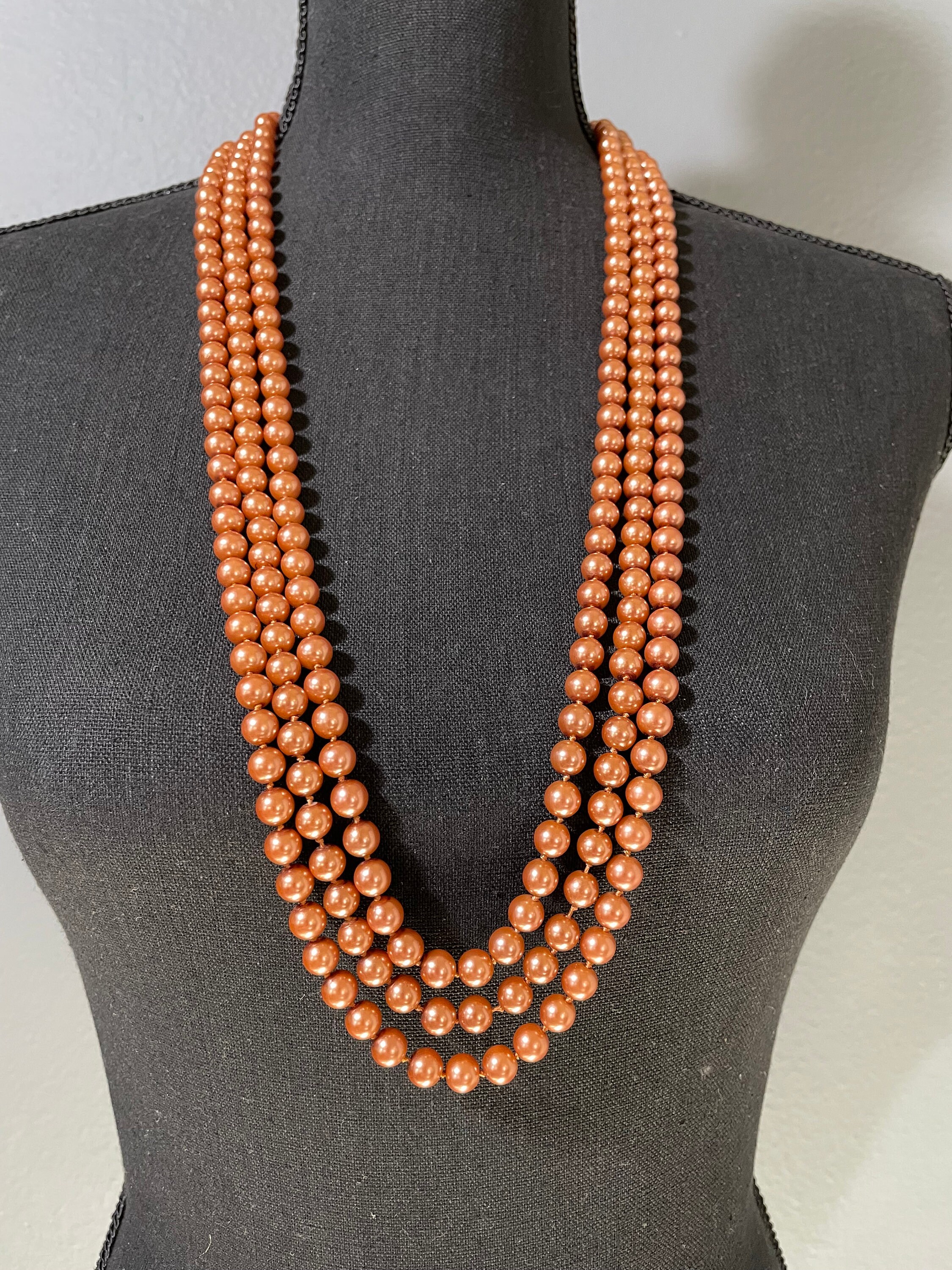 Joan Rivers Extra Long Copper Pearls 100 Long - Etsy