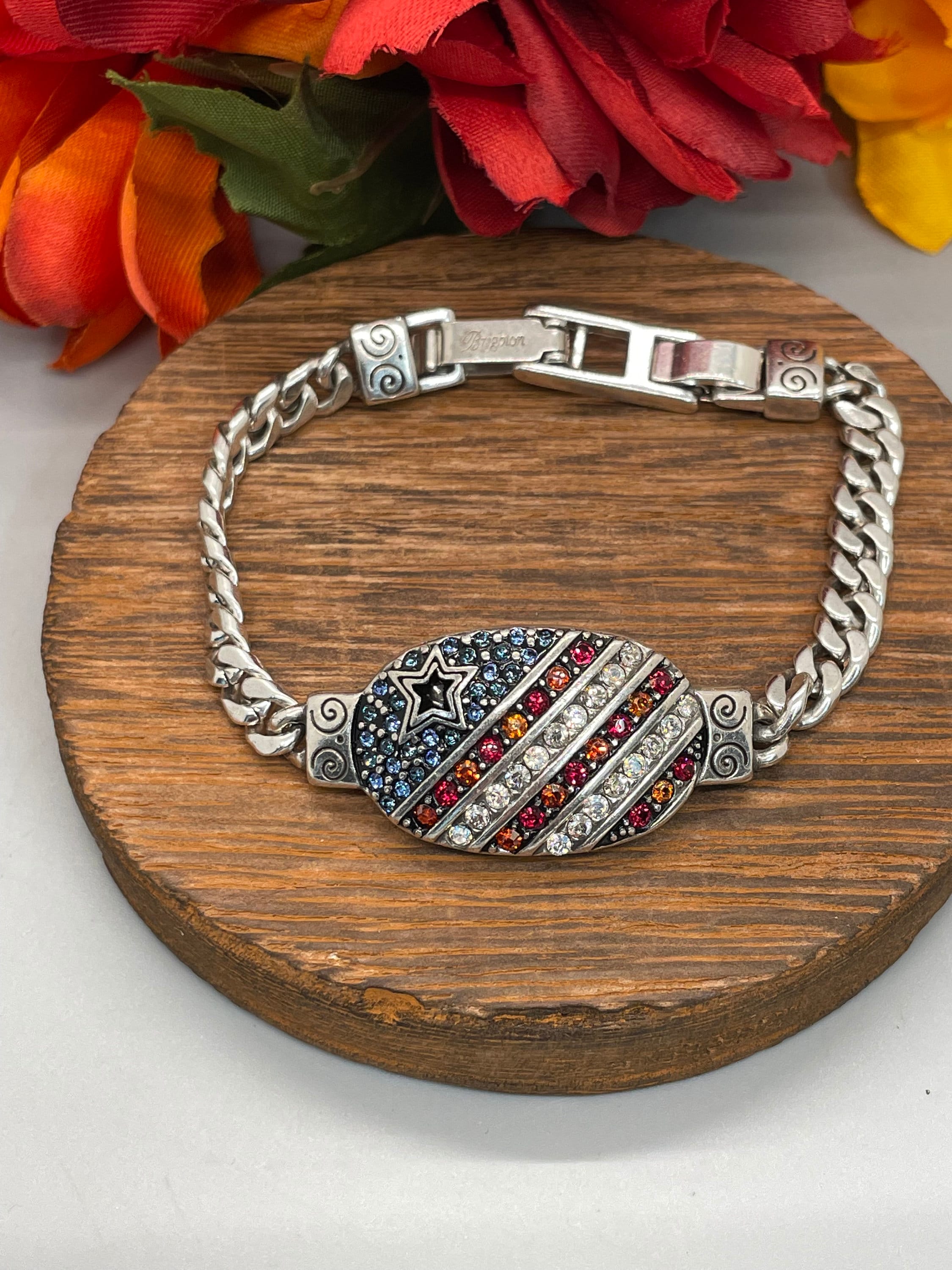 Brighton Red, White and Blue Swarovski Flag Bracelet - Etsy