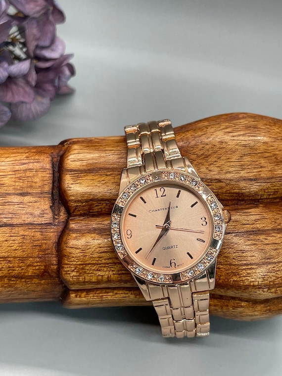 Charter Club Rose Gold Analog Watch