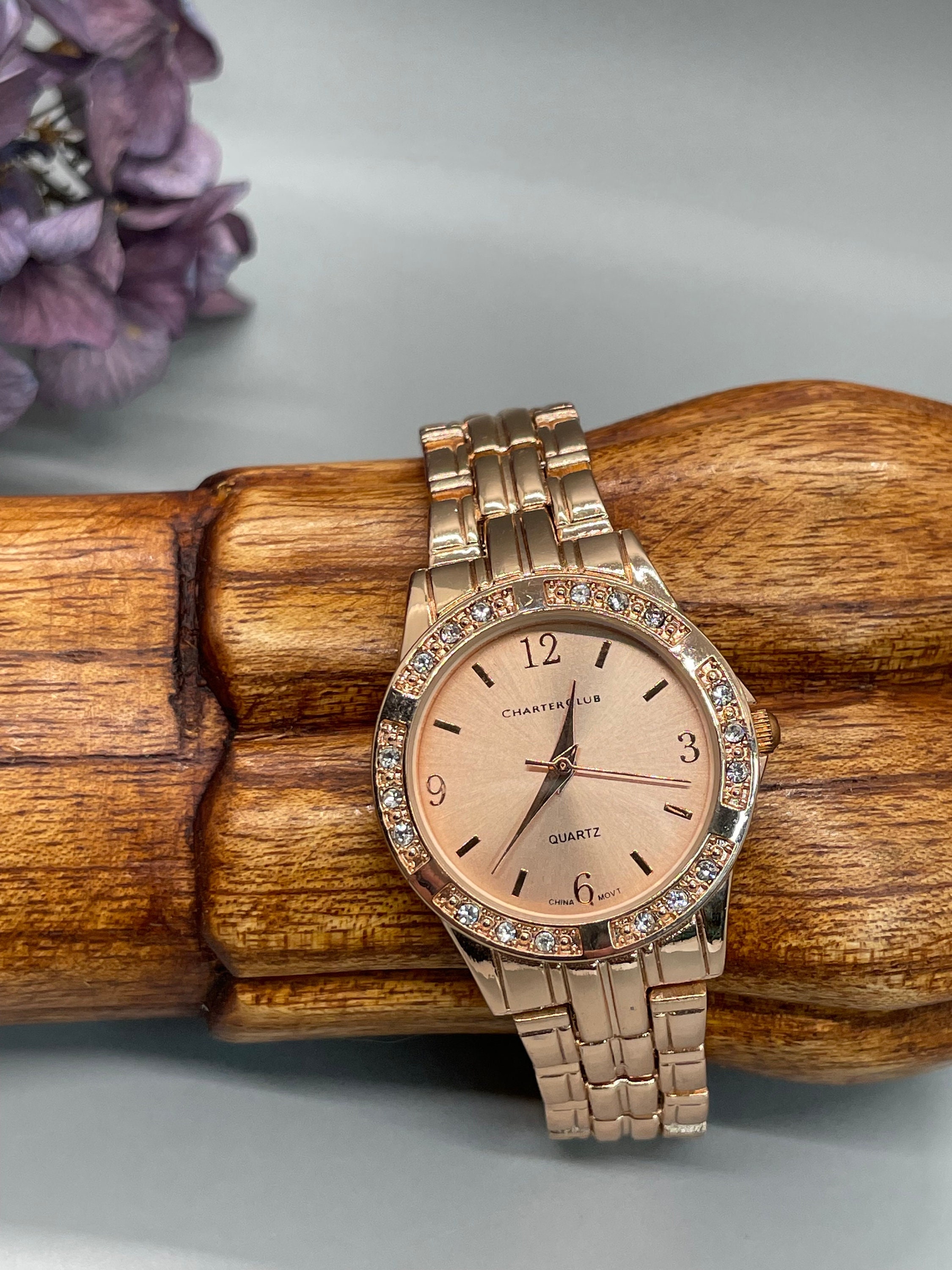 Charter Club Rose Gold Analog Watch - Etsy
