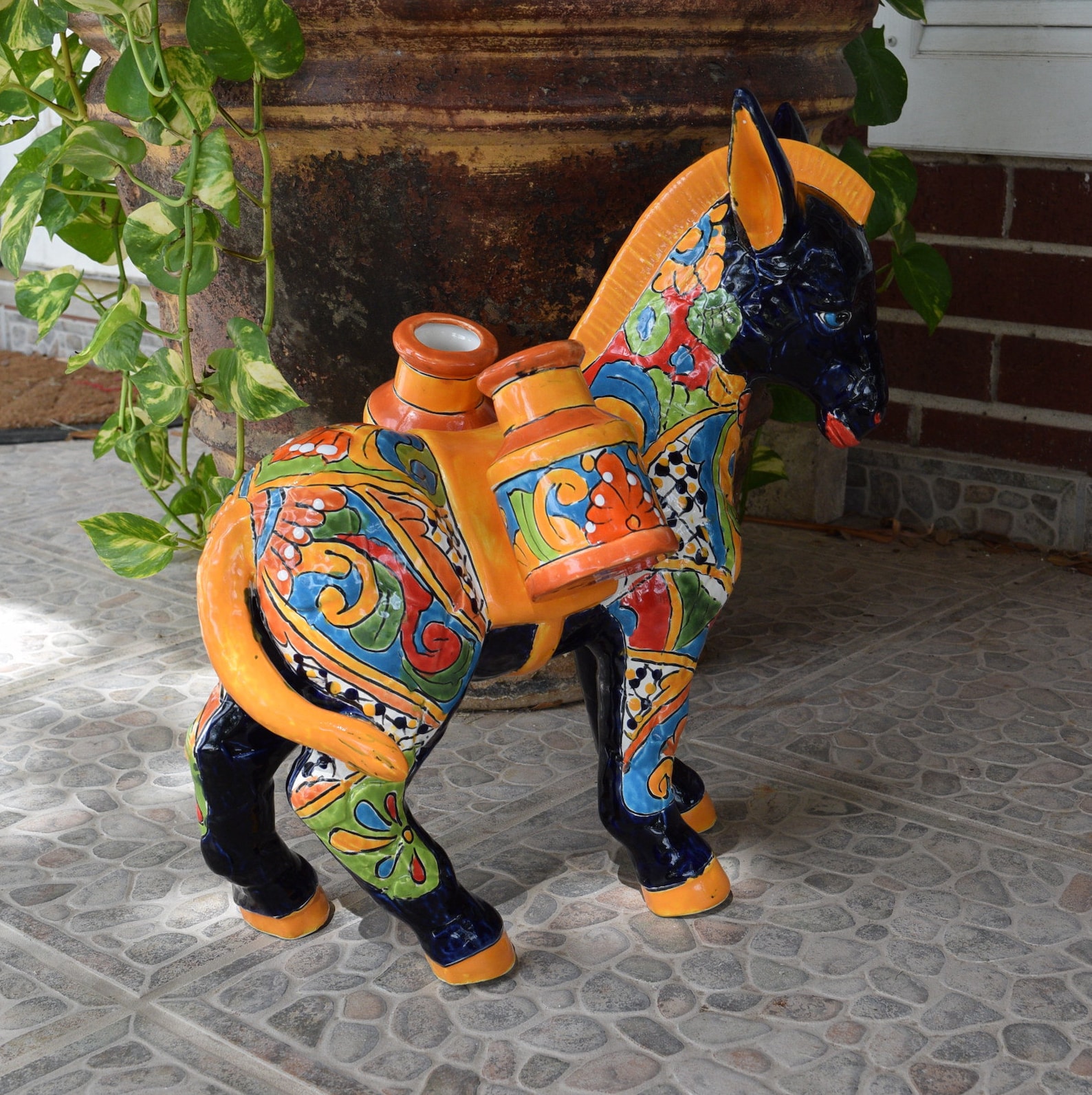 Donkey Ceramic Talavera Ceramic Mexican Burrito Home Kitchen Etsy