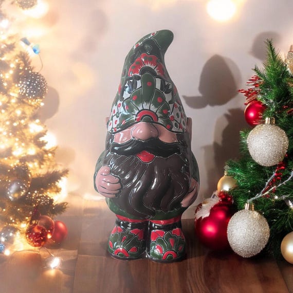 Gnome Mythological Creature Talavera Decor |  Garden and Swimming Decor |  Ceramic Pottery Decoration | Ceramic Talavera Animal Figure