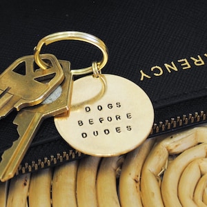 Keychain - Dogs Before Dudes - Dog Mom Gift - Gift for Her - Pet Parents Gift - Fur Mom - Dog Mom Keytag - Feminist Gift - Unique Gift