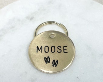 Personalized Dog Tag - Moose Prints Dog Tag Design Engraved - Cat ID Tag - Dog Collar Tag - Custom Dog Tag - Personalized Tag - Pet ID Tag