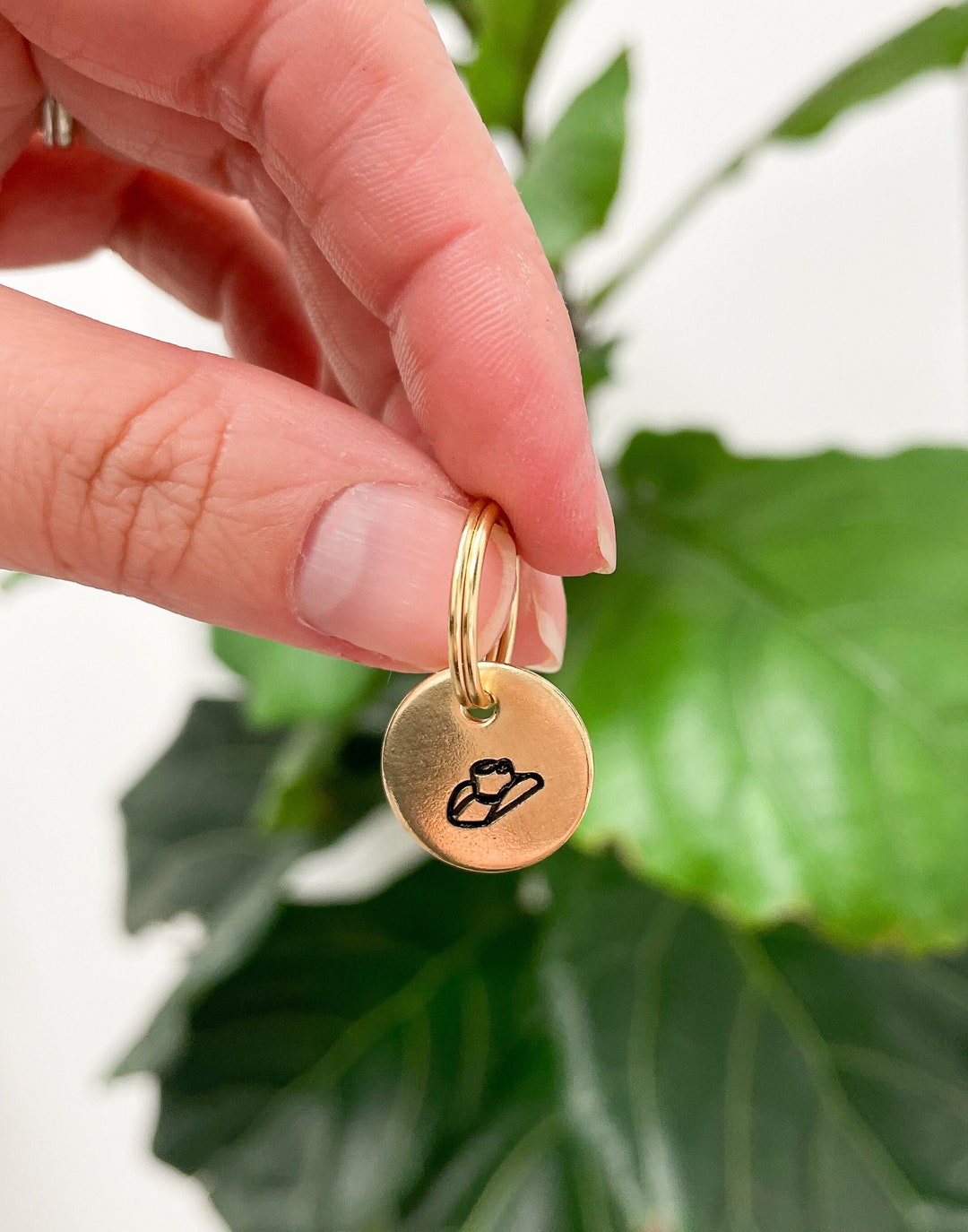 Dog Collar Charm Engraved Tag Cowboy Hat Cat Collar Charm Etsy UK