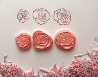 Rose hand carved stamp, flower stamp, rose art print, roses hand carved rubber stamp,  wild stamps, botanical art,