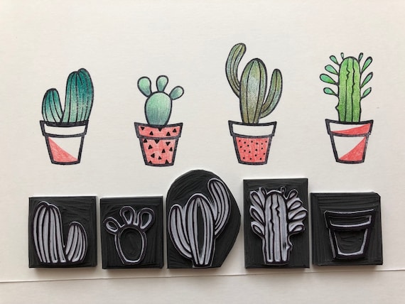 Kaktus, Kakteen Stempel, Kaktus Gummi Stempel 4er Set Kaktus botanischer  Druck Stempel, Sukkulente Pflanze, print, botanisch, Mini Stempel Set -  Etsy sterreich