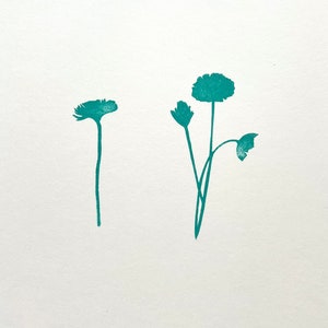 Dziki kwiat stempel gumowy, wzory dzikich kwiatów, wzór kwiatowy, stempel z gałązką dzikiej łąki, sztuka kwiatowa, nadruk artystyczny z kwiatami