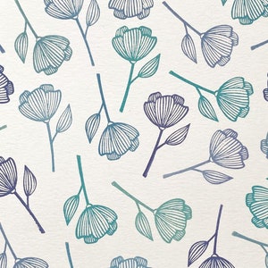 Blume handgeschnitzte Stempel, botanisches muster, botanischer stempel, zweig stempel, wilde stempel, zweig stempel, florale stempel
