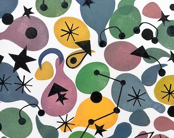 Joan Miro inspiriertes Kunst Stempel Set, Kunstunterricht, Lehrmittel, Geschenk oder Kunstliebhaber, Miro, Kunststempel, Surrealismus, DIY Handwerk