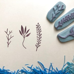 Twig hand carved rubber stamp, branch stamp, floral botanic stamp,leaves leaf nature planet earth handmaden stamp, leaf stamp, scrapbooking