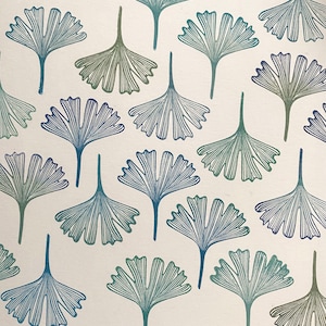 Tampon en caoutchouc feuille de ginkgo, art botanique feuille de ginko sculpté à la main, motif ginko, impression d'art ginkgo, timbre sauvage