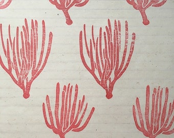Plexaura Coral set of 2 hand carved rubber stamp