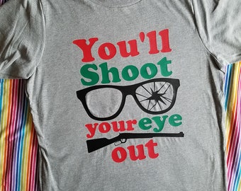 Kids Christmas Shirt - Christmas Story Tee - You'll Shhot Your Eye Out