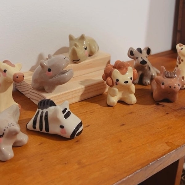 Kawaii African Animals - Handmade Pottery