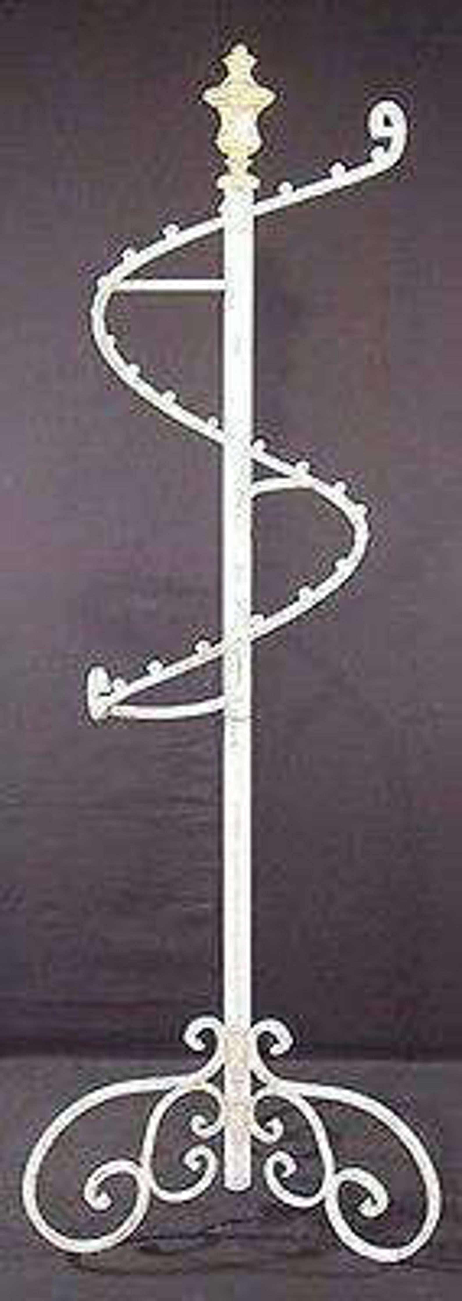 White Crackle Spiral Clothing Rack 130D Etsy