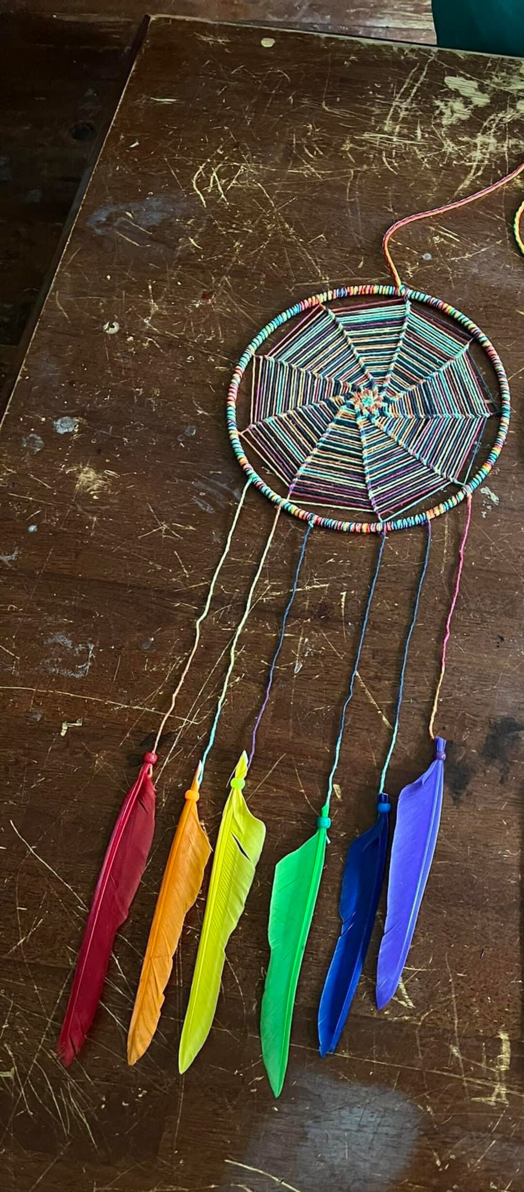 Rainbow Spiral Dreamcatcher - Etsy