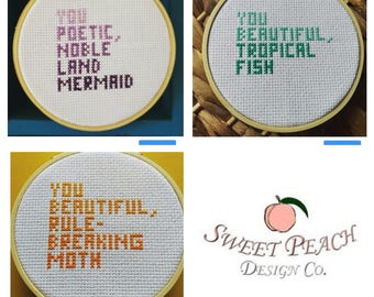 Parks and Rec Quotes #1, #2, #3 Cross Stitch Pattern Bundle