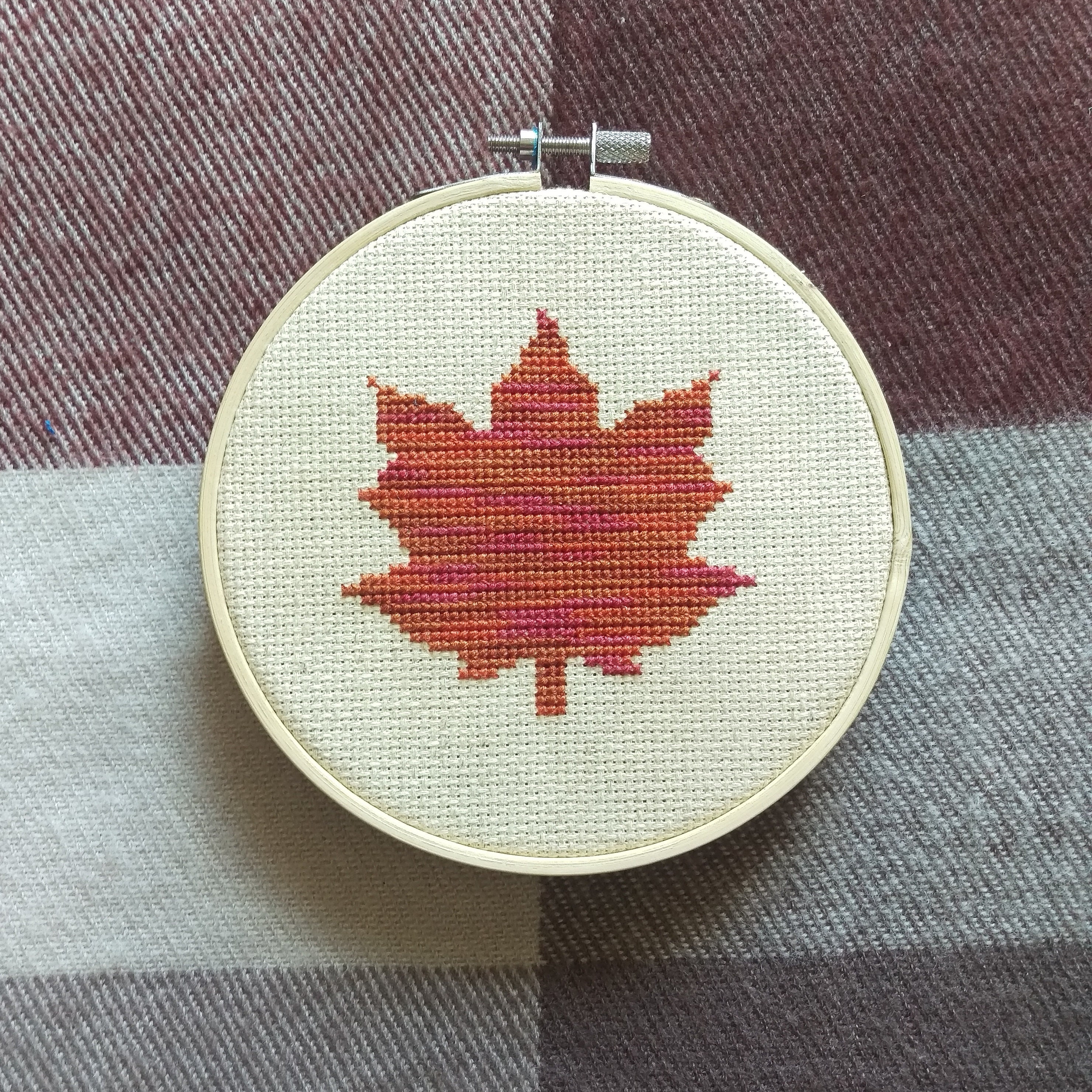 Autumn Leaf Cross Stitch Pattern - Etsy