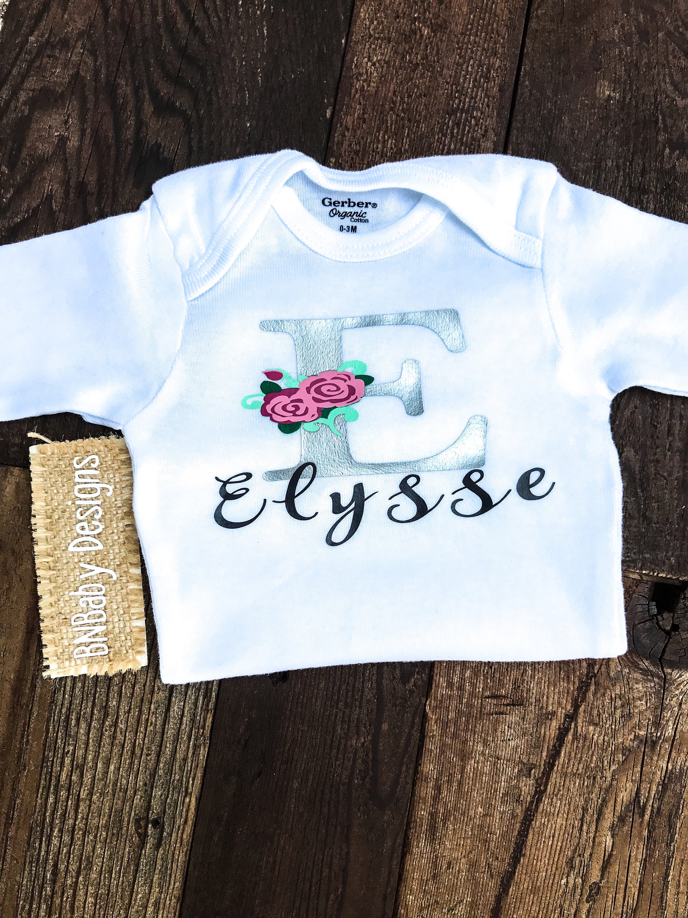 Custom baby onesie baby girl onesie name onesie baby girl Etsy