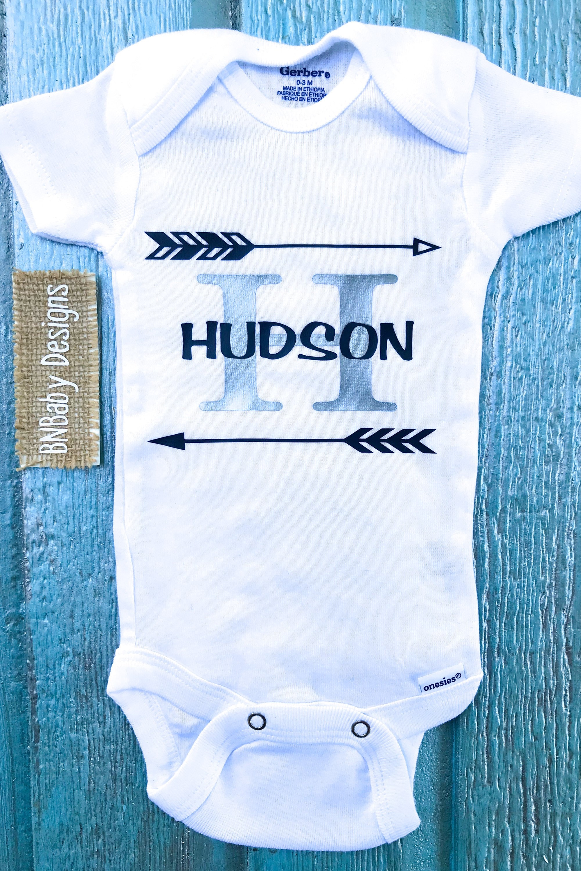NAVY Custom Printed Onesie Bodysuit Great baby shower Gift