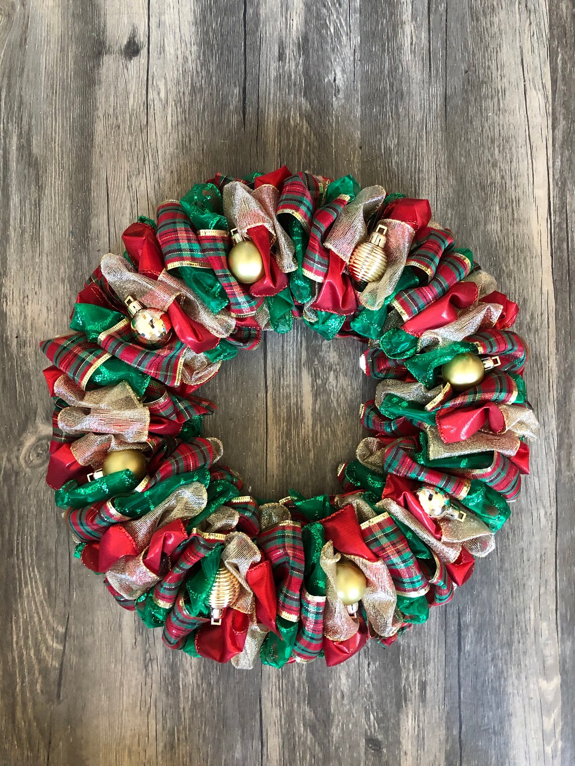 12 couronne Plaid de Noël traditionnel avec des | Etsy