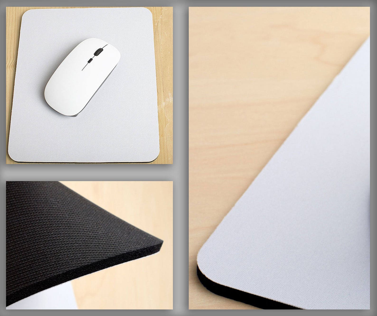 Printed Mousepad Mens Mouse Pad Neoprene Mousepad Dark Gray Etsy