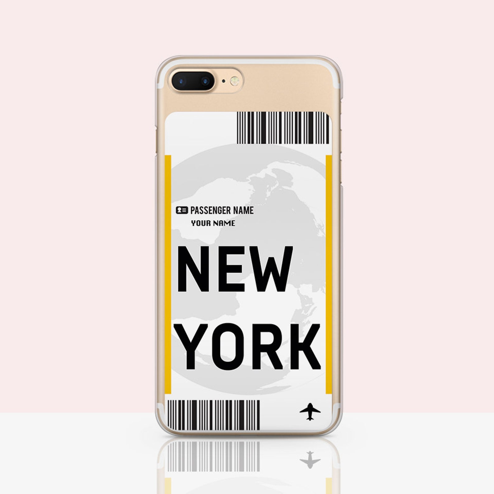 Custom Plane Ticket iPhone case traveler gift for women & men | Etsy