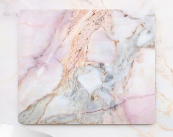 Office Mousepad Rectangle Mousepad Round White gold Marble Pad Pink Marbled mouse pad rose gold for her marble desk gifts 8