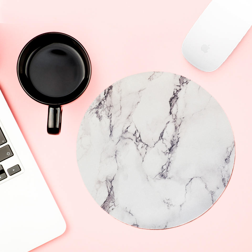 Marble Mousepad White Marble Print Mouse Mat Mouse Pad Office Etsy