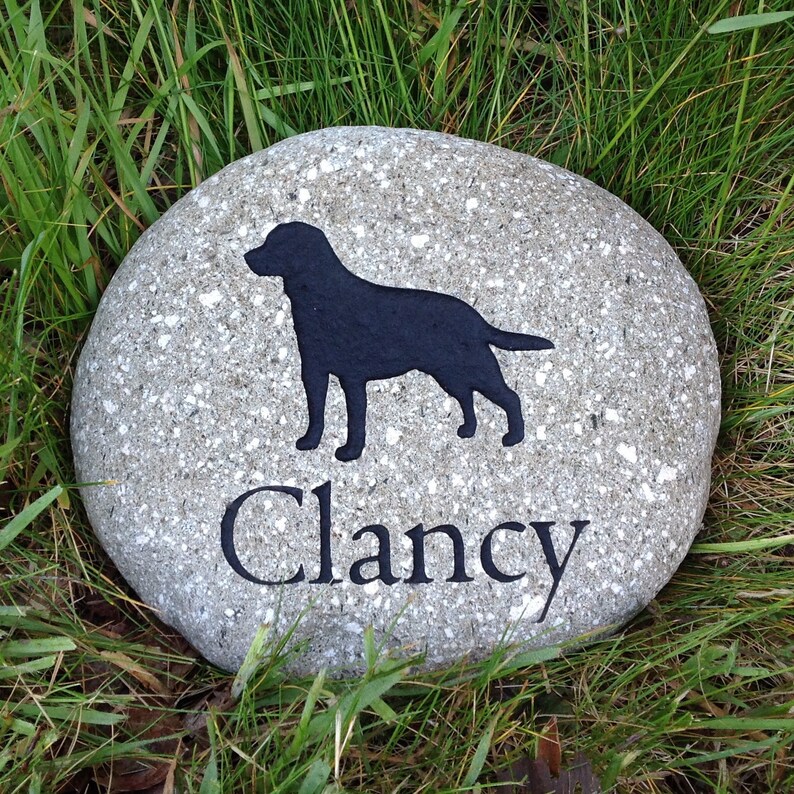 Dog Memorial Stone 810 Wide River Rock Custom Headstone Etsy