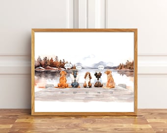 Personalised Dog Cat Memorial Print, Rainbow Bridge Pet Custom Portrait Pet Loss Sympathy Remembrance Gift They Still talk about you DIGITAL