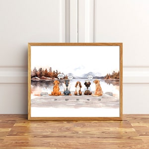 Personalised Dog Cat Memorial Print, Rainbow Bridge Pet Custom Portrait Pet Loss Sympathy Remembrance Gift They Still talk about you DIGITAL