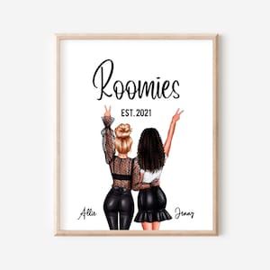 Roommate Personalized Print, Roommate Dorm Gift Idea, Roomie Gift, College Dorm Gifts For Girls, Roomies Gift, Gift for Roommate, DIGITAL