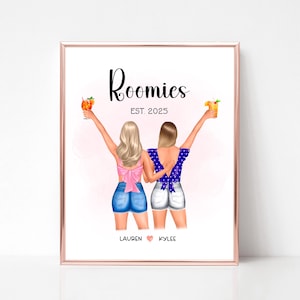 Roomies Dorm Decor For College Girl Wall Art Dorm Room Decor College Dorm Wall Art Dorm Room Wall Decor Roommate Gift For Roommate DIGITAL