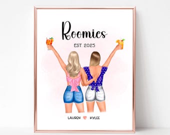 Roomies Dorm Decor For College Girl Wall Art Dorm Room Decor College Dorm Wall Art Dorm Room Wall Decor Roommate Gift For Roommate DIGITAL