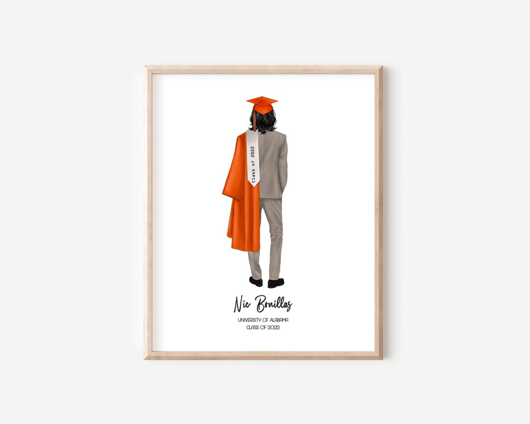 Male Graduation Personalized Print Custom Grad Gift for Son - Etsy