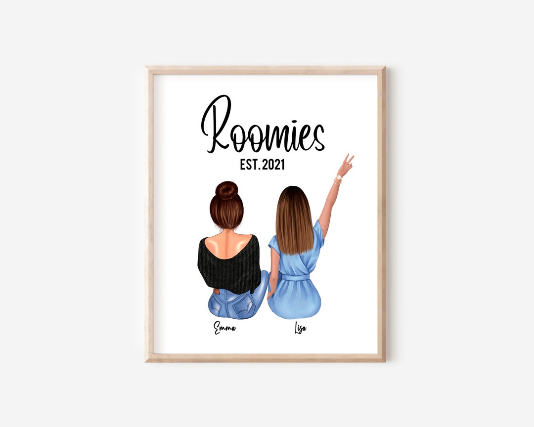 Roommate Print Personalized Roommate Gift Idea Roomie Gift Etsy