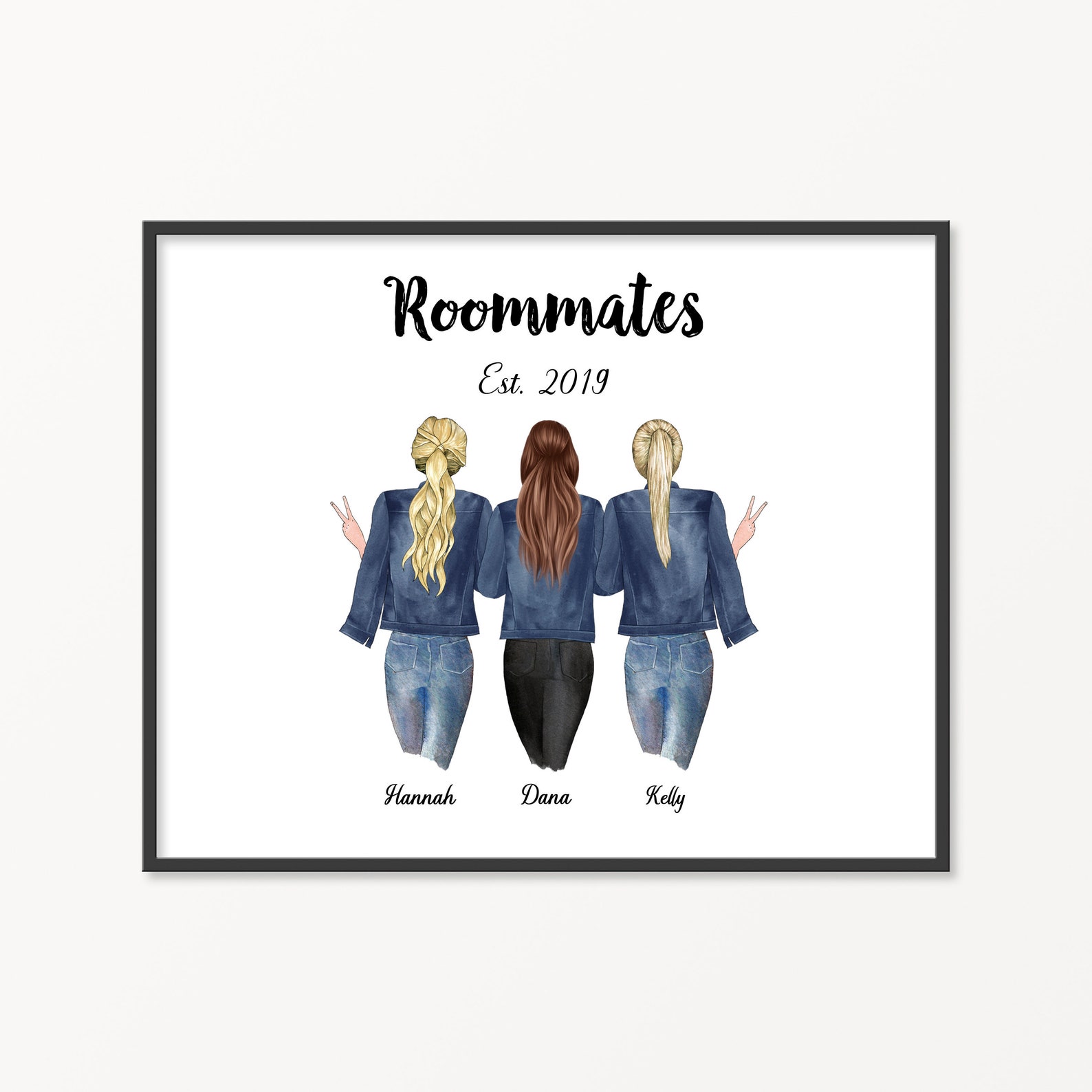 3 Roommates Personalized Gifts Roomies Gifts Roommates Etsy