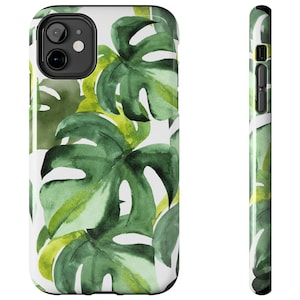 Fundas para teléfono resistentes Monstera Variegated Albo para iPhone y Samsung imagen 1
