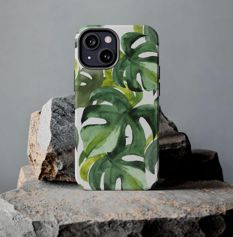 Fundas para teléfono resistentes Monstera Variegated Albo para iPhone y Samsung imagen 2