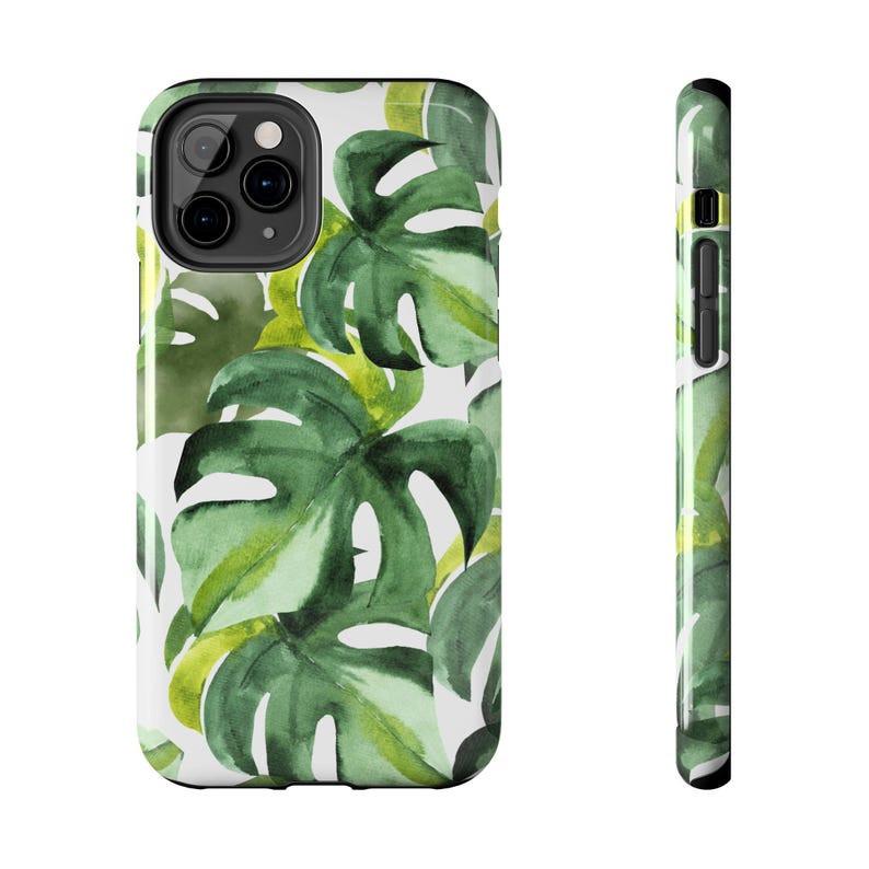 Fundas para teléfono resistentes Monstera Variegated Albo para iPhone y Samsung imagen 4