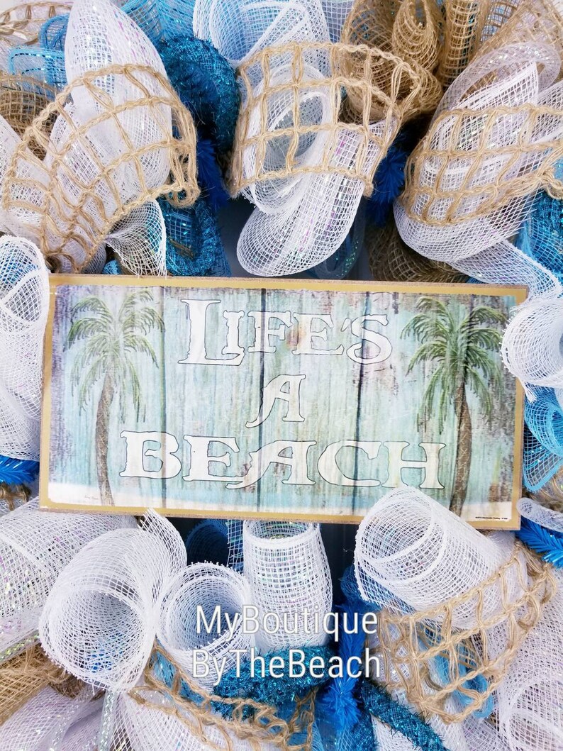 Realtor client gifts Beach house wreath Front porch wreath Etsy