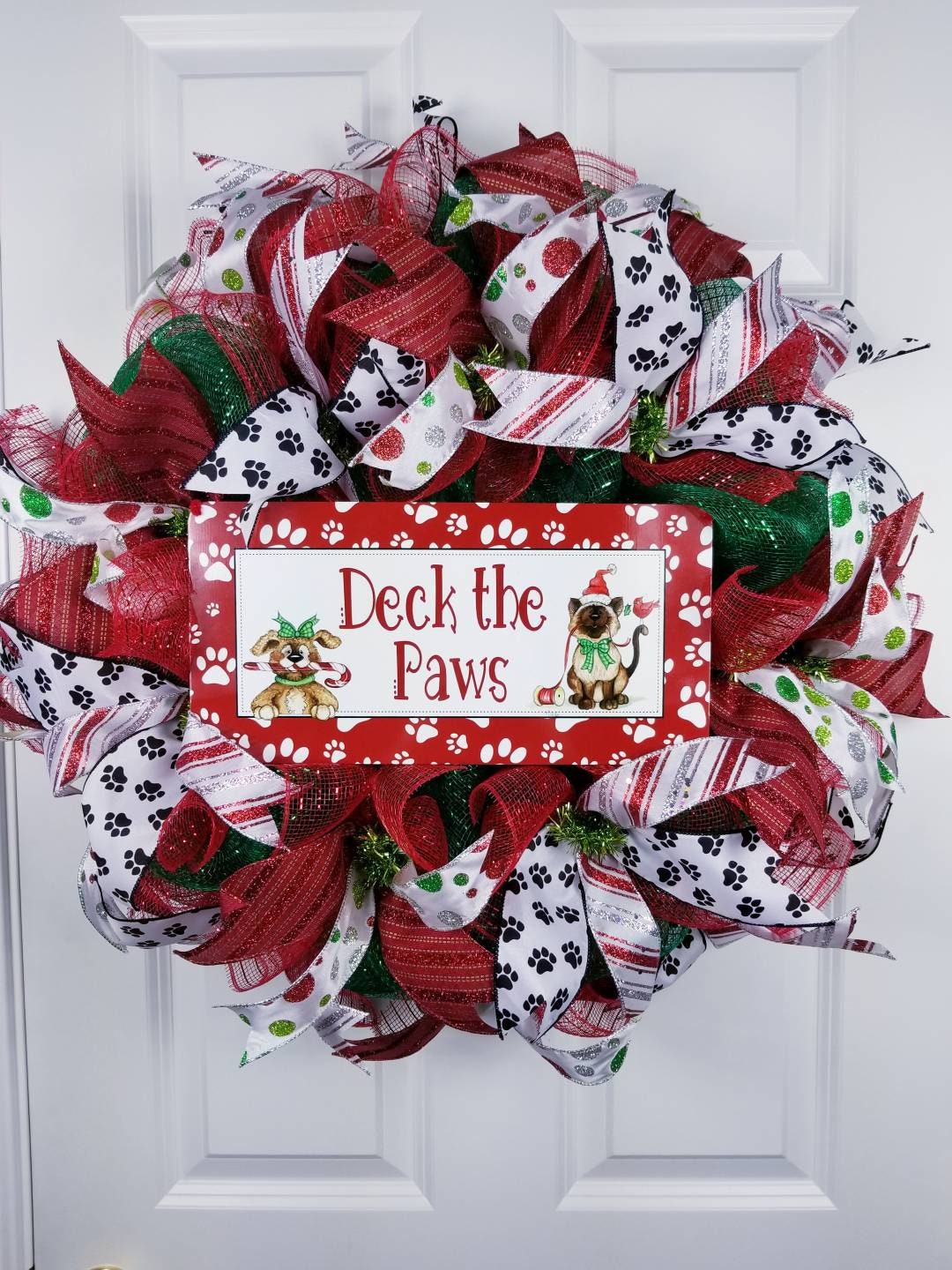 Pet wreath Dog Christmas wreath Cat Christmas wreath Etsy
