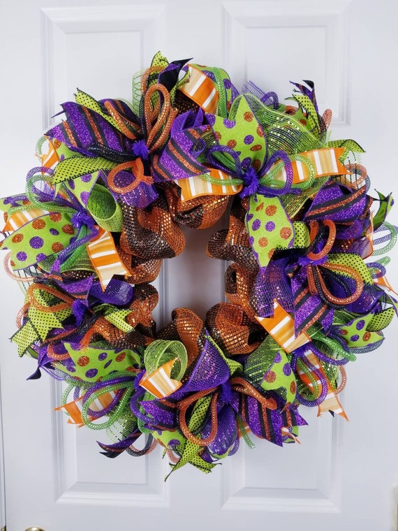 Halloween Wreath Halloween Wreath For Front Door Fall Wreath For Front Door Realtor Client Gift Front Door Halloween Wreath Fall Decor