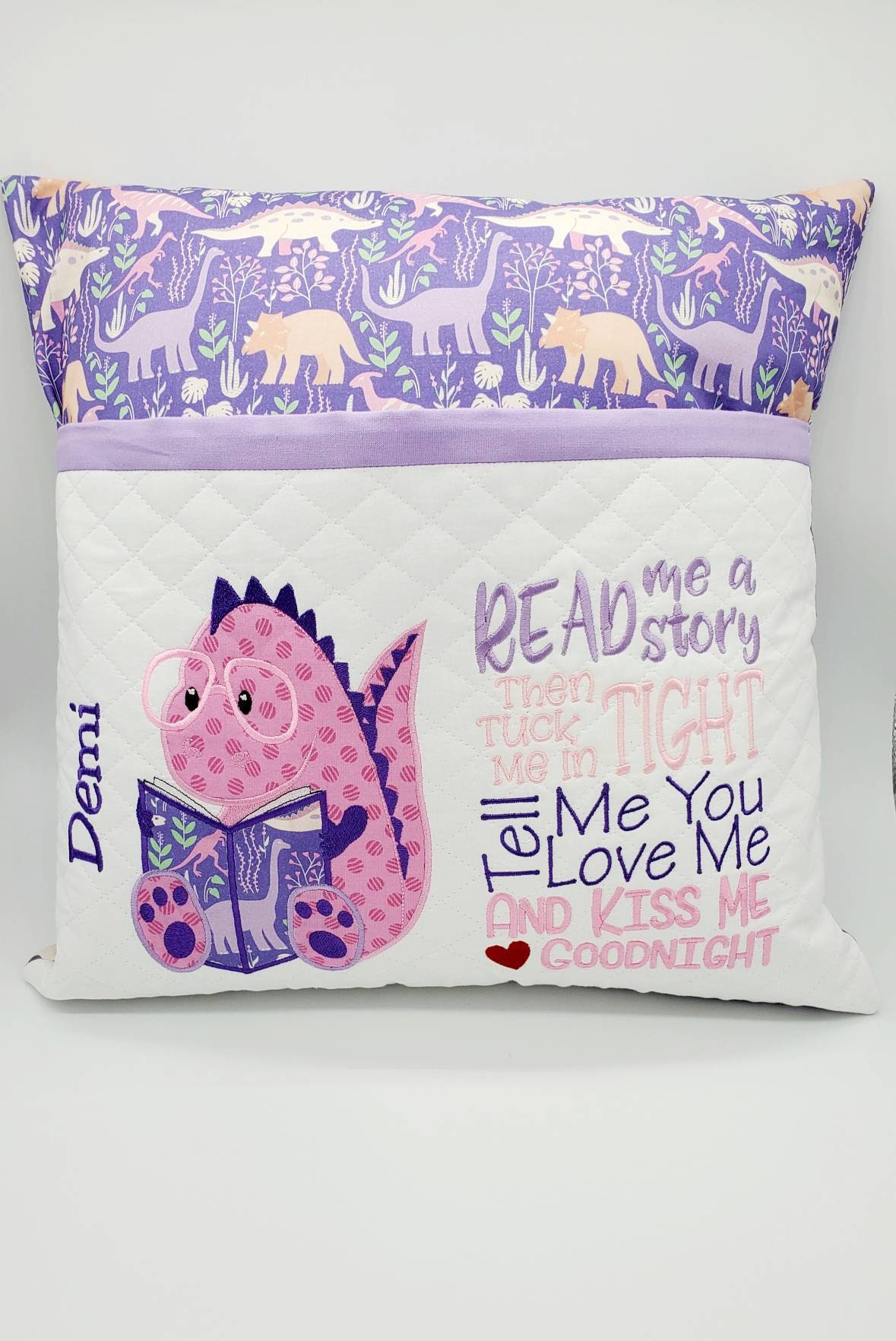 Girls Personalised Pocket Pillow Cushion Cover Reading Pillow Gift Fairy Girls Personalised Pocket Pillow Cushion Cover Reading Pillow Gift Fairy
