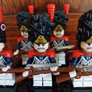 Napoleonic French Old Guard Infantry Grenadier 55mm Custom Deluxe Compatible Miniature Figurine Wargame Minifigure Wargames Mini Figure